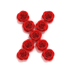 rose font letter X