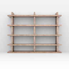 Wooden shelves