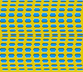 Moving Clouds, Optical Illusion, Vector Seamless Pattern.
