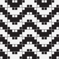 Herringbone Weave Black White Illusion Vector Seamless Pattern