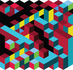 Abstract 3d square background