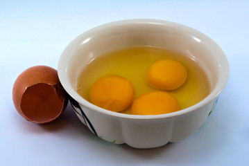 egg yolk in cup