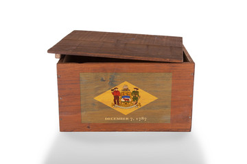 Wooden crate isolated on a white background
