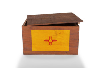 Wooden crate isolated on a white background