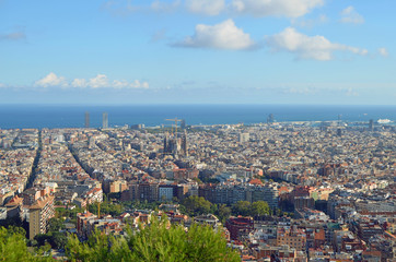 Vista de Barcelona desde el Turo de la Rovira.