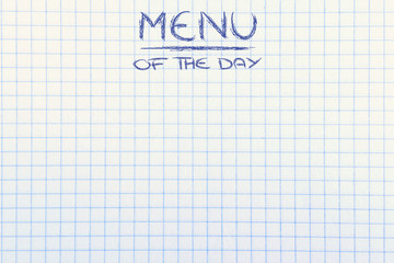 menu of the day background