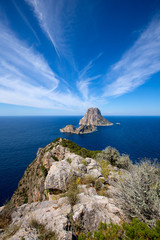 Naklejka premium Ibiza Es Vedra and Vedranell from Torre des Savinar