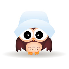 owl and hat