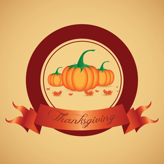 Thanksgiving day Label