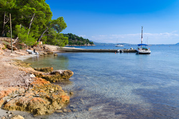 Fototapeta premium Small boat harbor in Pollenca