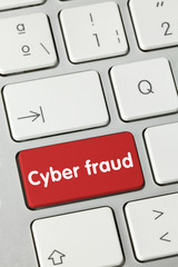 Cyber fraud keyboard key