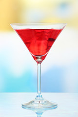 Cocktail on bright background