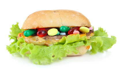 Conceptual image for nutritional care:assorted vitamins and