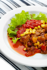 Chili Corn Carne - traditional mexican food,