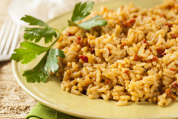 Homemade Spanish Rice with Parsley