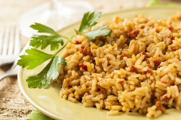 Homemade Spanish Rice with Parsley