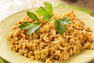 Homemade Spanish Rice with Parsley
