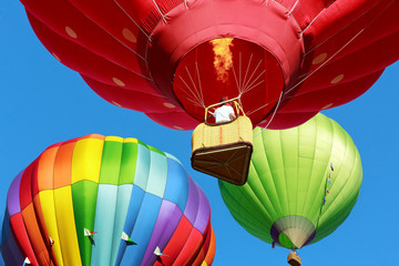 colorful hot air balloons