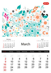 Floral calendar 2014, march