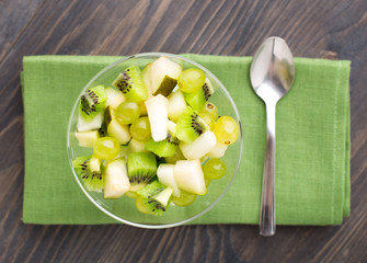 Glass bowl with fruits