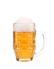 Big mug of golden beer.