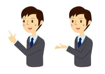 ビジネスマン　表情　紹介