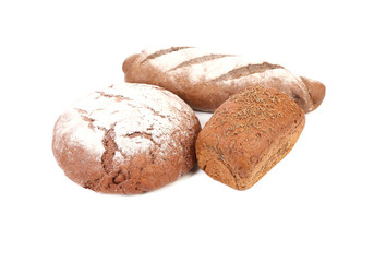 Different brown breads.