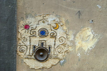 Doorbell decorated with original design