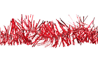 Naklejka premium Tinsel. Christmas decoration.