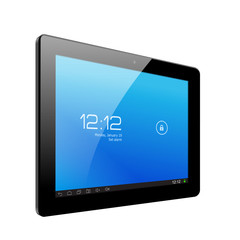 Realistic tablet pc computer. Vector Illustration
