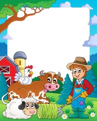 Obraz na płótnie Canvas Farm theme frame 3