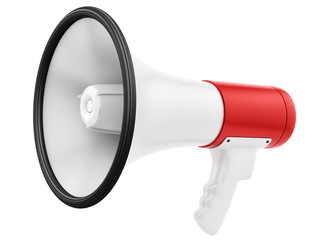 render of a megaphone, isolated on white