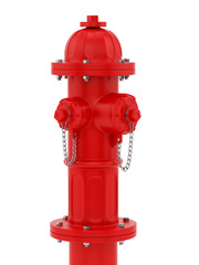 render of a red fire hydrant