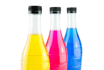 Bright colorful bottles