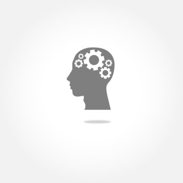 Abstract human head silhouette icon