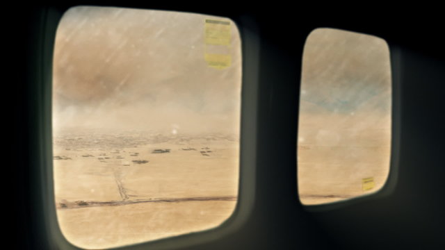 Missile attack on convoy helicopter view