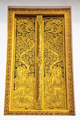 thai painting on the window