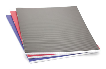 Notebook stack and pencils. Schoolchild and student studies acce