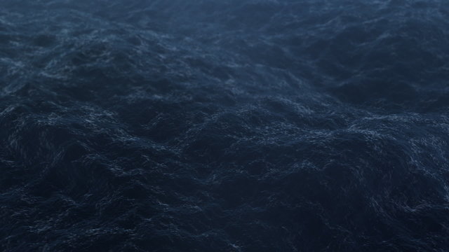 Flight over the stormy ocean HD1080p