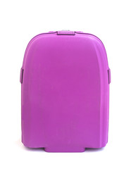 Photo of pink suitcase of a tourist