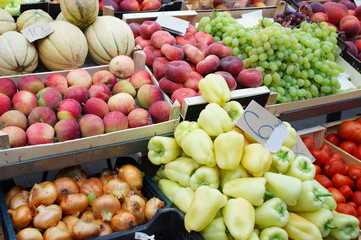 vegetable stand at green market