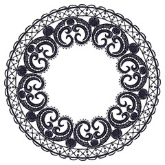 Round openwork lace border.