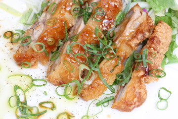 鶏肉甘酢あんかけ