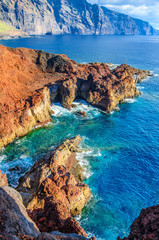 Rocks on North-west coast of Tenerife near Punto Teno Lighthouse © Eagle2308