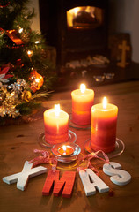 Christmas tree scene