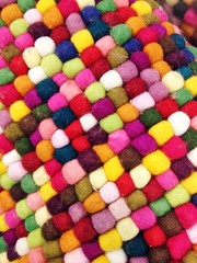 Bunter Filzteppich