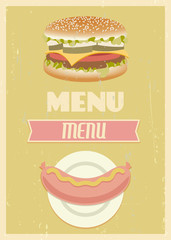 Retro menu set