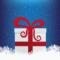 gift winter snowy background