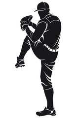 ballplayer, silhouette