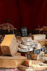 Fromages sur le marché